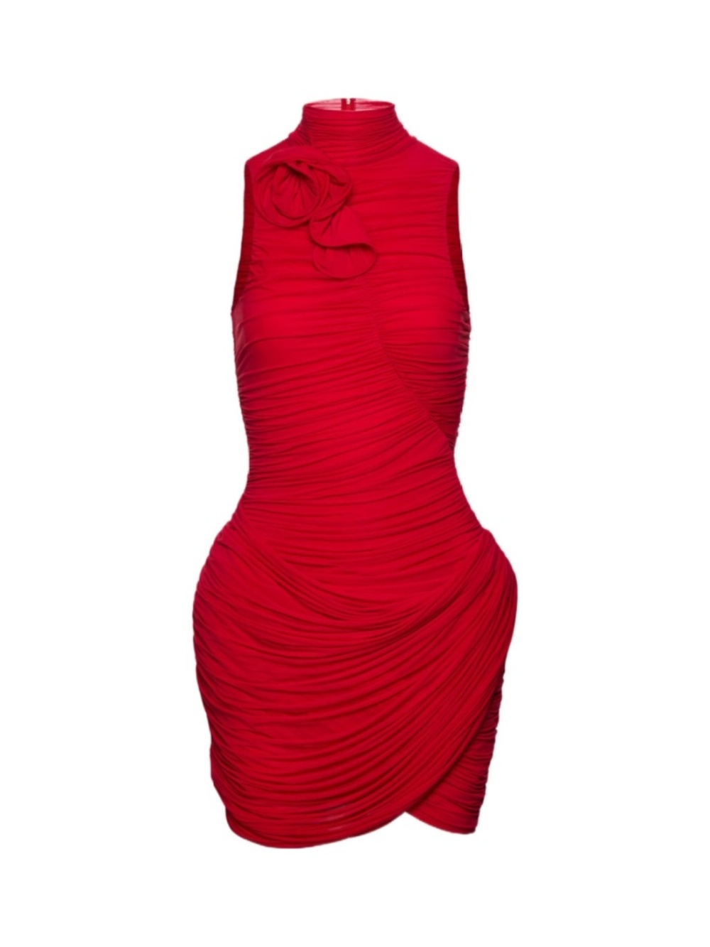 MAGDA BUTRYM Ruched jersey mini dress Red FR36 New